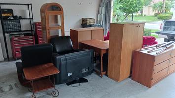junk removal old furniture in vero beach garage before pickup